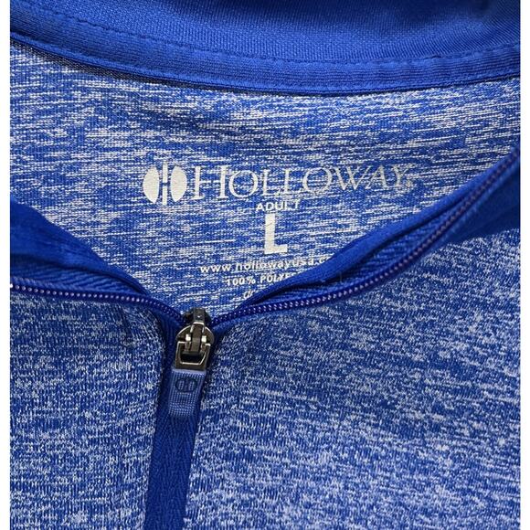 Holloway Dry-Excel Team Performance 1/4 Zip Bue Polyester L/S Pullover L - Picture 2 of 4